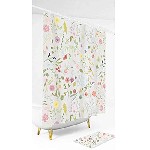 RTHGTFYL Cortina De Ducha 1 unids tela cortina de ducha for baño duchas, puestos y bañeras, cortinas de ducha a prueba de agua a prueba de agua con cortina de ducha y aromas de cortina de ducha anillo