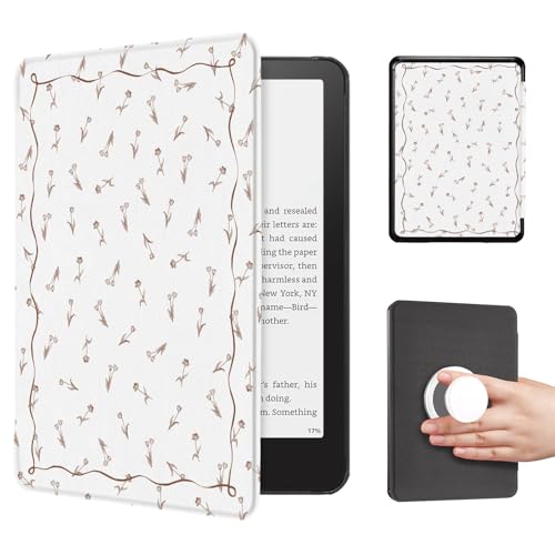 Image of CoBak Cute Case with Fold-Back Magnetic Cover for 7 inch Kindle Paperwhite 12th Gen 2024 and Colorsoft - for PopSockets Grip, Compatible with iPhone MagSafe and Anker Wireless Charging Pads, Auto Wake