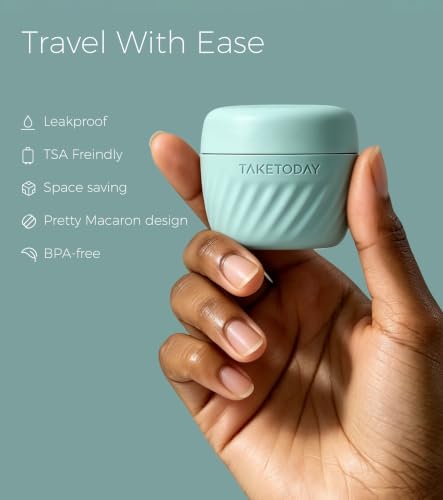 Image of TakeToday Travel Containers for Toiletries, 1oz, 4 Pack, Grey | Air Travel Leak-Proof, TSA Approved, Silicone Jars with Lid, for Cosmetics & Toiletries