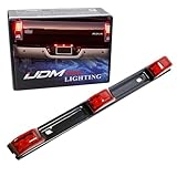 iJDMTOY Red Lens 3-Lamp Truck Rear Tailgate or Trailer LED Light Bar Compatible for Ford F-150 F-250 F-350 F-450 Dodge RAM 1500 2500 3500 Chevy Silverado, GMC Sierra, etc