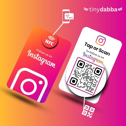tinydabba Instagram NFC & QR Card | Pre-Configured, Unlimited Taps, Lifetime Free Use by tinydabba - 2
