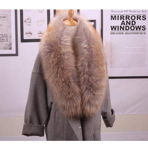 Faux Fur Scarf Women Men Winter Super Long Fake Fur Collar for Jacket 120cm Neck Warmer Fluffy Scarves Shawl Wrap2