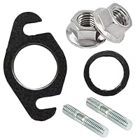 TYBYBB Auspuffdichtung Krümmerdichtung Roller 50ccm 2T und Auspuff Stehbolzen M6 Kompatibel mit Yamaha Aerox Bw’s, MBK Booster, Nitro, Aerox, Mach-G, Jog-R, Ovetto, Malaguti F10, F12, F15, Aprilia SR