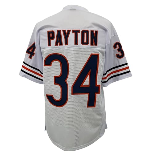 Walter Payton Jersey White Chicago | Unisex Adult Sizes Unsigned Custom Sewn Stitched
