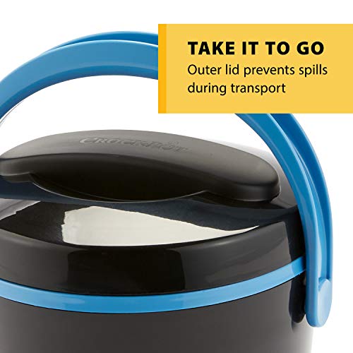 Crockpot Electric Lunch Box, Portable Food Warmer For On-The-Go, 20-Ounce, Black/Blue #TOP3