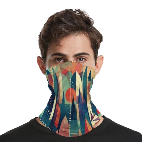 Mascarilla facial con formas coloridas variadas para clima frío, pasamontañas elástico para motocicleta, ciclismo, esquí y más miniatura 4