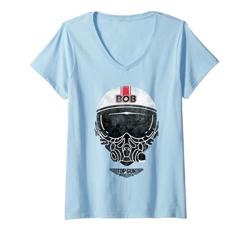 Mujer Top Gun Bob Helmet Camiseta Cuello V