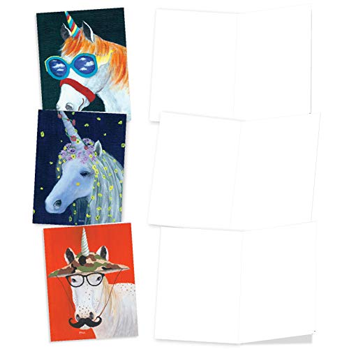 The Best Card Company - 20 All Occasion Cards With Envelope (2 Each, 10 Designs) – Assorted Blank Greeting Card - Unique Unicorns Am7186Ocb-B2X10 #TOP2