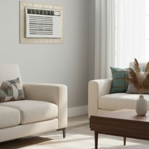 FRAME AC WINDOW PLASTIC READY HIGH QUALITY FRAWES AIR CONDITIONER FRAME DECORATIVE ANTI DUST AND Insect KEEP AIR CONDITIONER EASY TO DISPLAY INSTALLATION CLEANING AIR CONDITION