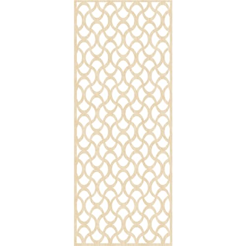 Image of 31 3 /8 inchW x 79 3 /8 inchH x 3 /8 inchT Resort Decorative Fretwork Wood Wall Panels, Birch