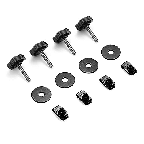 Advanblack Black Security Theft Deterrent Saddlebag Locks for H-D Touring 2004-2021 (Mounting Hardware, Bolts, Screws, Fastening Fastener Knobs Set) miniatura 5
