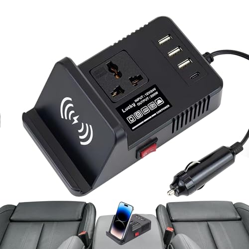 Convertisseur de tension 200W compact doté de 3 ports USB pour chargeur auto
