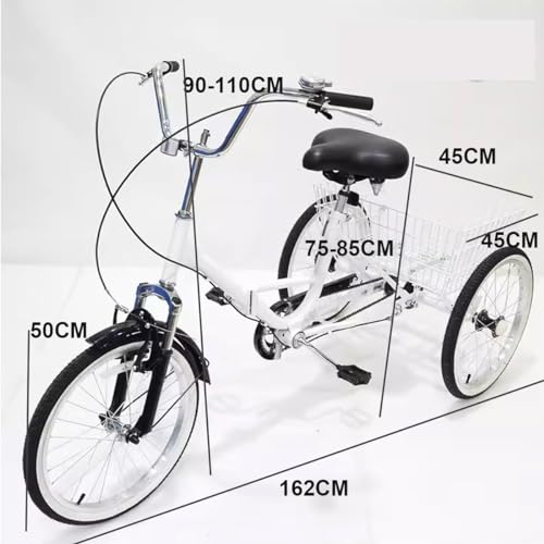 Triciclo Plegable para Adultos, 20 Pulgadas miniatura 2