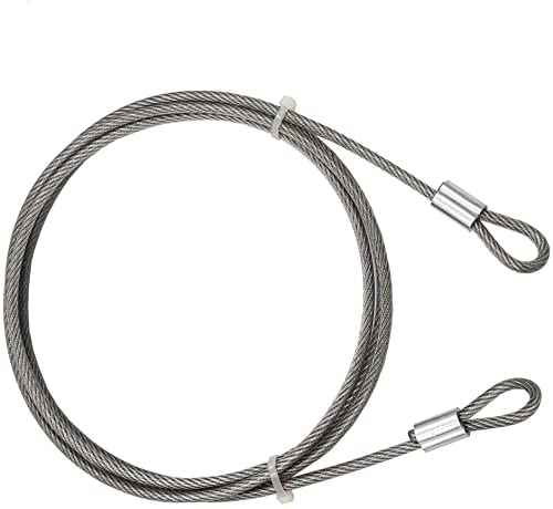 TERF® Heavy Duty Bicycle Cable Loop 2000mm (2 Meter) Long and 7mm Thick Spiral Steel Cable with Vinyl Cable Cover Ideal for Electric Bike Cycle Garage Door Gate and Out Door Equipment - Image 3