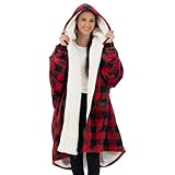 THE COMFY Original Full Zip | Sherpa Lined Microfiber Fleece Wearable Blanket, Seen on Shark Tank, One Size Fits All, Warm & Cozy Gifts