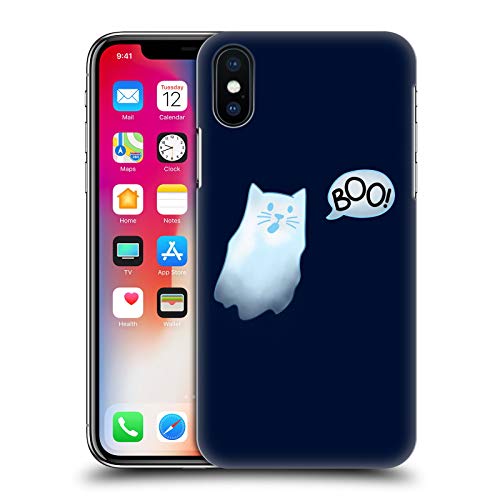 Coque rigide iPhone XS motifs Halloween Beth Wilson Ghost Chats pour le quotidien