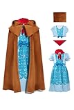 Yulefly Holly Wheeler Disfraz Strange Holly Azul Vestido Marrón Capa Capucha Disfraz Carnaval Halloween 130