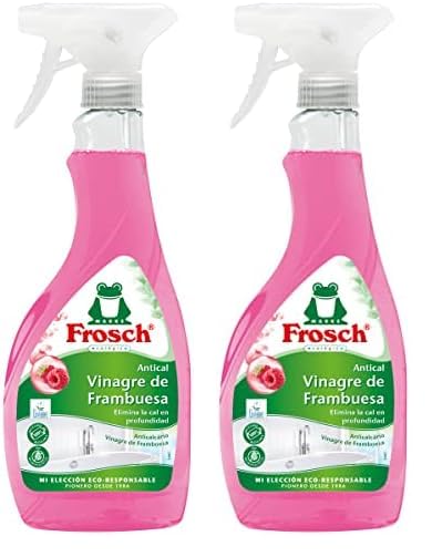 Frosch - Limpiador Antical Ecológico Vinagre de Frambuesa, Elimina las Manchas de Cal y Suciedad del Baño, Eficacia desincrustante - 500 ML (Paquete de 2)