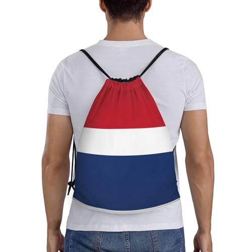 Small Drawstring Bag - Sport Dutch flag Print Sackpack for Yoga, Dance, Travel, Hiking - Lightweight Storage2