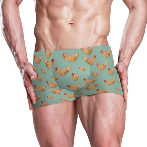 Cock Rooster Mens Swim Trunk Swimwear Bathing Suit Swim Brief Square Leg Board Short S B04037812