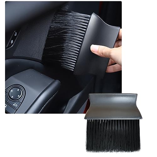 Kewucn Car Interior Dust Brush, Ultra Soft Bristles Car Detail Brushes, Universal Auto Scratch-Free Cleaner for Car Interior & Exterior, Wheels, Dashboard, Engine Bay, Leather Seats (Black)