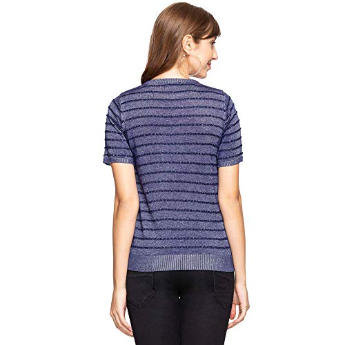 Image of Pepe Womens Round Neck Stripe Knitted Top