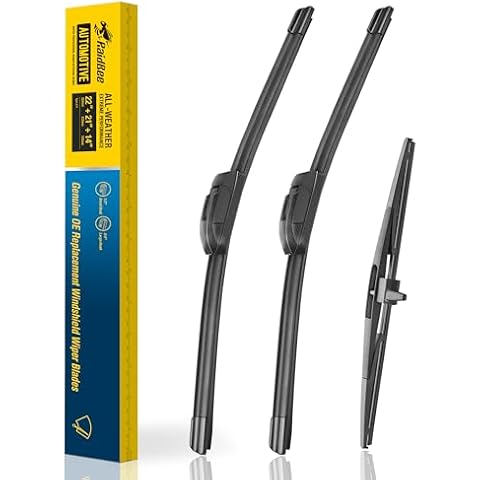 Raidbee® 3 Wipers 22"/21"/14" Replacement For Honda Pilot 2015 2014 2013 2012 2011 2010 2009 (Set of 3), 22 Inch+21 Inch Windshield Wiper Blades with 14 Inch Rear Wiper Blade-Original Factory Quality Cover