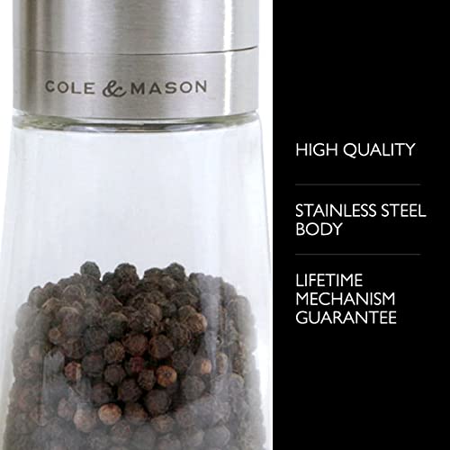 Cole & Mason H306888PU Salz- und Pfeffermühle, Geschenkset, Edelstahl, Silber