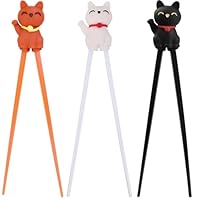 3 Paare Essstäbchen Kinder, Cat Paw Chopsticks, Stäbchen für Kinder Lernstäbchen für Anfänger und Kleinkinder, Personalisierte Essstäbchen Geeignet für Asiatische Gerichte