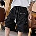 Kids Baggy Wide Leg Cargo Shorts Summer Casual Elastic Waist Loose Knee Length Bermuda Shorts with Pockets for 5-15 Years