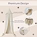 Wonder Space Kids Bed Canopy with Ruffles, Pastel Neutral Color for Boys & Girls, Frilled Cotton Tent Nursery Room Baby Crib Hanging Curtain Mosquito Netting Children Reading Nook Decoration (Ivory)