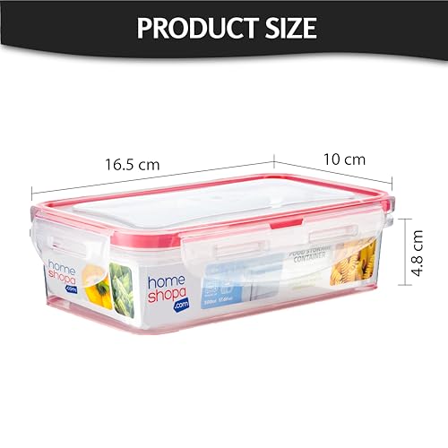 HOMESHOPA Plastic Airtight Food Storage Containers, 10 Pack 500ml BPA Free Leakproof Stackable Reusable Lunch Boxes, Meal Prep Container for Kitchen & Pantry, Microwave Freezer Dishwasher Safe - Image 2