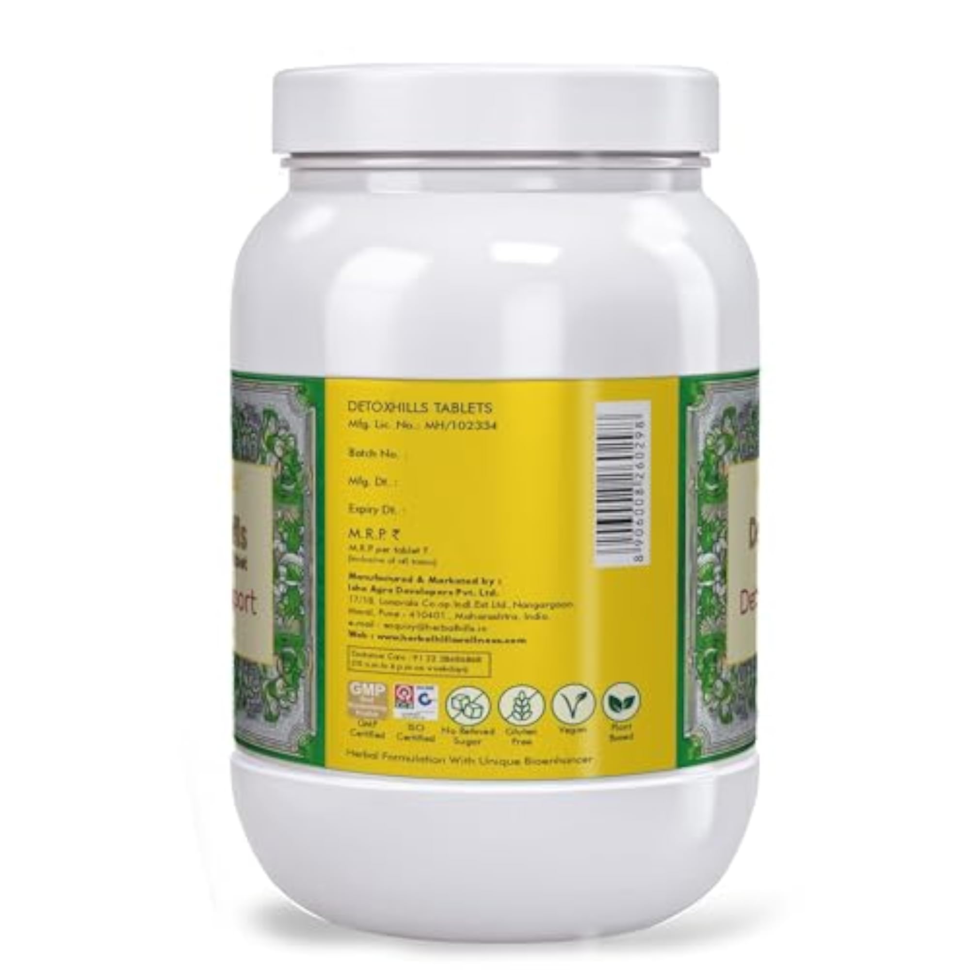 Herbal Hills Detoxhills Tablets, 900 Count Pack