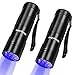 morpilot Lampe Torche UV 395nm 2 Pack, Lampe de Poche 12 LED Lumière Noire Ultraviolette pour Détecter Traceurs Fluorescents/Urine et Champignon Animale/Tapis etc. 2061023