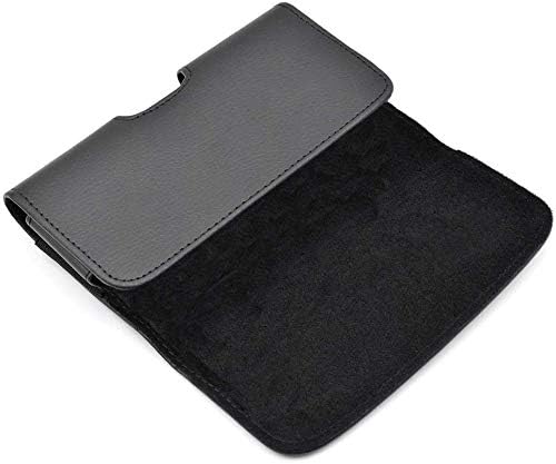 NEM Horizontal Leather Carrying Case with Magnetic Closure, Belt Clip and Loops, Compatible with Nokia Lumia 928, 925, 920, 822, 820, 808 or 720 with a Thick Protective Case on it