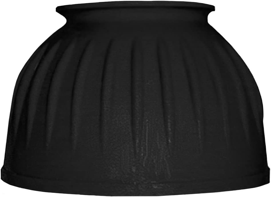 Ribbed Pull-On Bell Boots, Black, Large