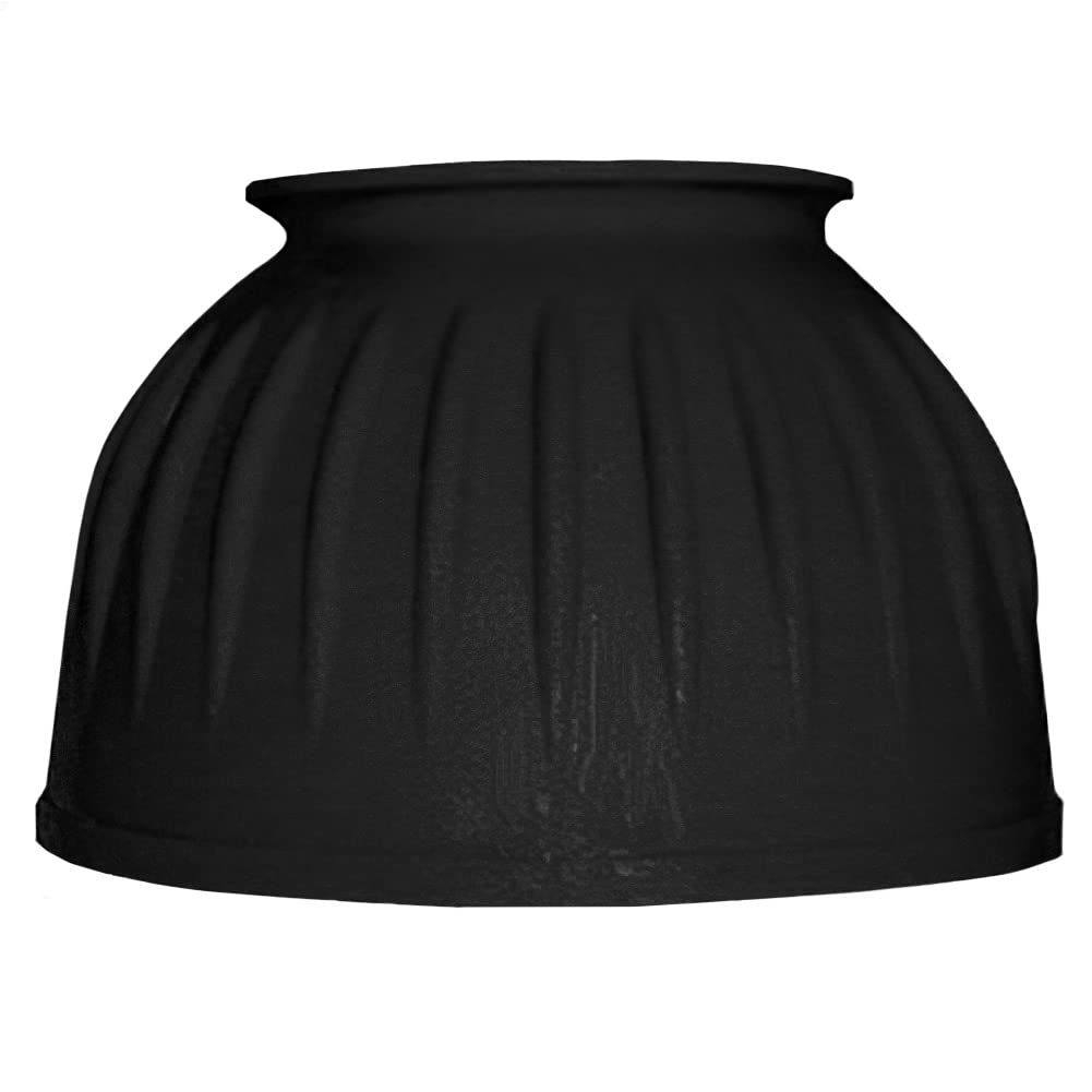 Ribbed Pull-On Bell Boots, Black, Large