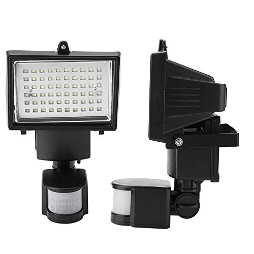 Luz do sensor de movimento, tecnologia branca inteligente e simples Luz solar do jardim, 180 graus J