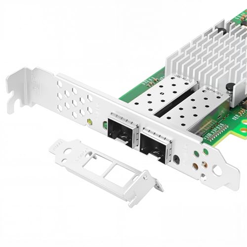 Image of Vogzone 10GbE NIC Card for Mellanox MCX312B-XCCT, PCIe 3.0 x8 10Gb Ethernet NIC with Mellanox ConnectX-3 Chipset, Dual SFP+ Network Card