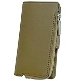 （イングランドハウス）スマホケース メンズ 小銭入れ付 多機種対応 スライド式 牛革 IY0002 (ベージュ)