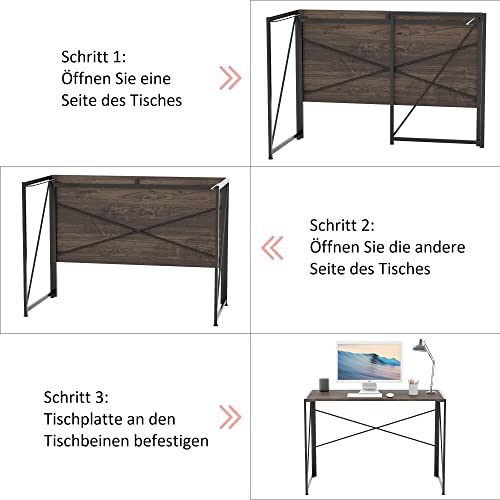 Table pliable rustique pour travailler et lire confortablement - 6