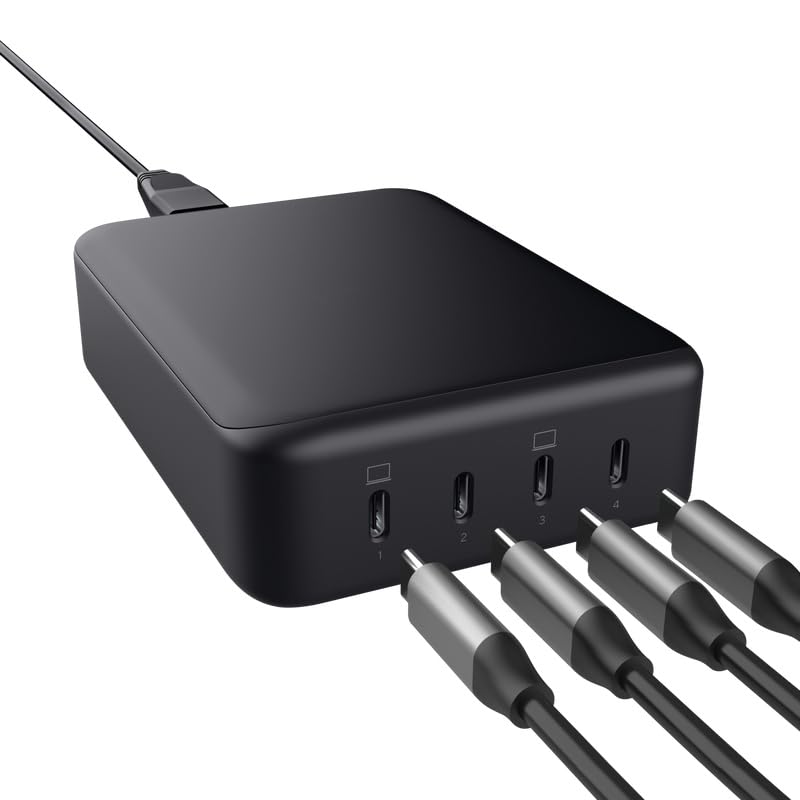 Cargador 240W USB-C de alta potencia para cargar 4 dispositivos a la vez