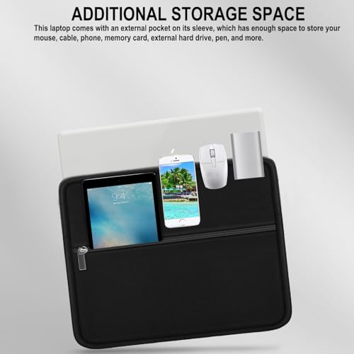 Funda para portátil 15.6 pulgadas, negra, resistente a golpes miniatura 2