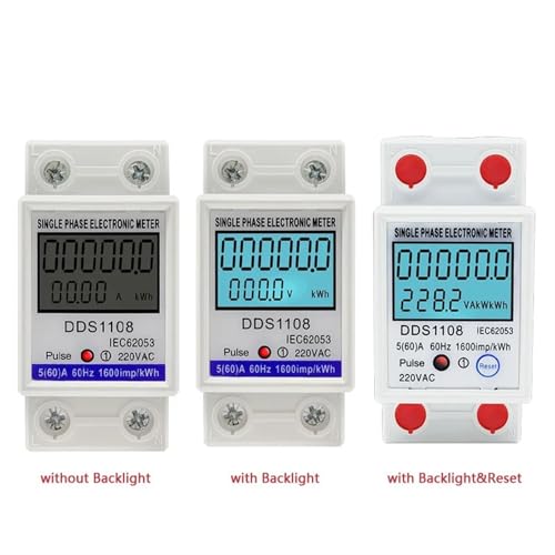 Compteur d'énergie monophasé DDS1108 affichage numérique LCD électricité maison