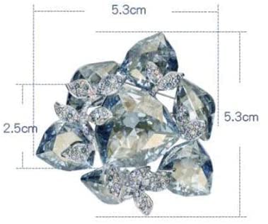 Broche de Cristal Femenino, diseño Multifuncional de Estilo Europeo y Americano, Hebilla de Hebilla de Bufanda de Seda, para Fiestas, Bodas, Bailes(Color:Colorful)
