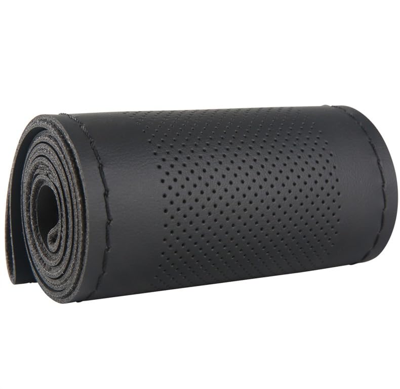 Wonvify Couvre Volant en Cuir Souple, Housse Universelle 37-39CM, Antidérapant Respirant Protège Volant, Avec Aiguille...