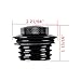 Anzio Black Pop Up Screw-in Flush Gas Reservoir Cap Vented Fuel Tank Compatible with 82-18 Harley