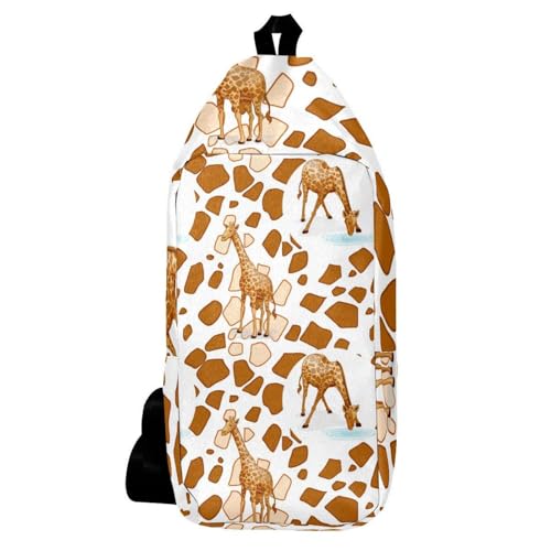 Sac à dos à bandoulière girafe multicolore idéal pour vos balades urbaines
