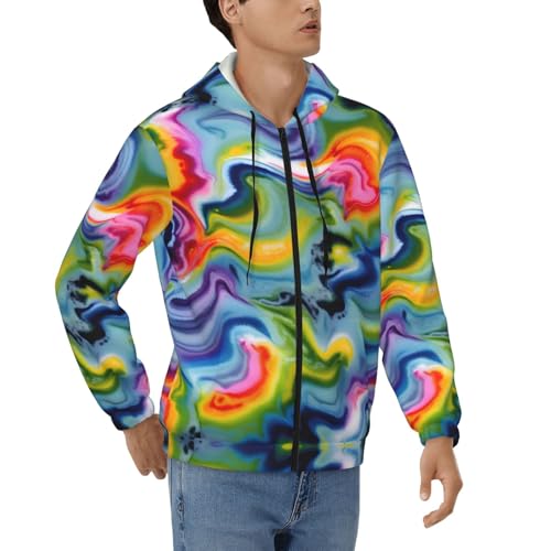 Pull à capuche décontracté manches longues sweat homme col zippé tendance