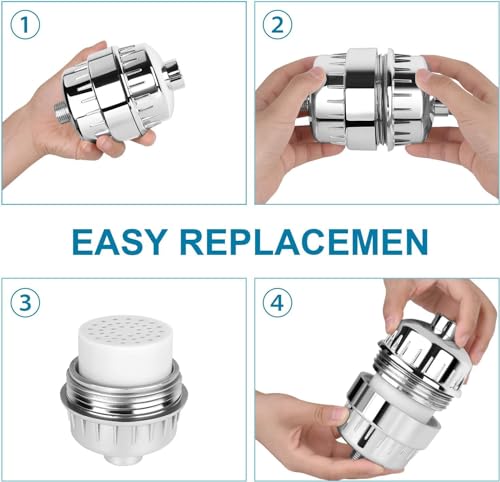 Image of FEELSO FE-15 PRO 15-Stage Replacement Premium Filter Cartridge 1-Pack (No Housing), Compatible with Any Shower Filter of Similar Design Universal High Output((Pack of 1) - 15 Stage Cartridge)